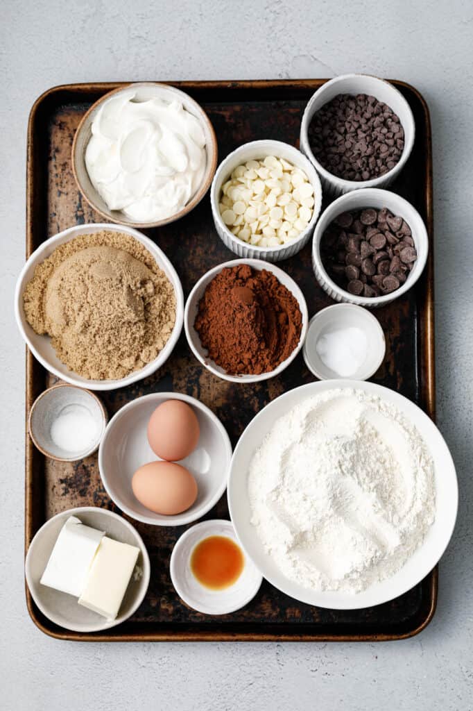 The ingredients for making Chocolate Cookies