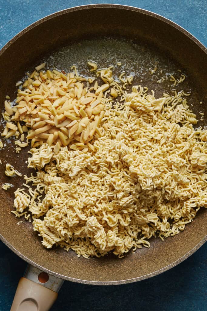 ramen and almonds toasted in butter