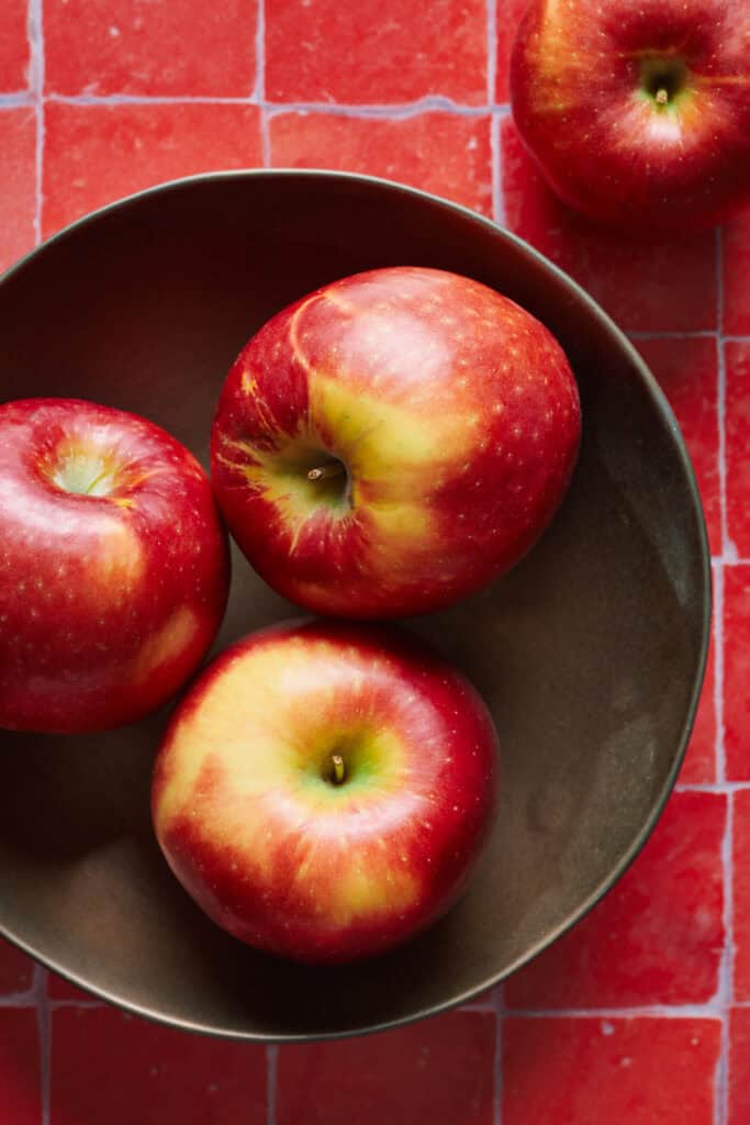 fresh cosmic crisp apples are perfect for salad