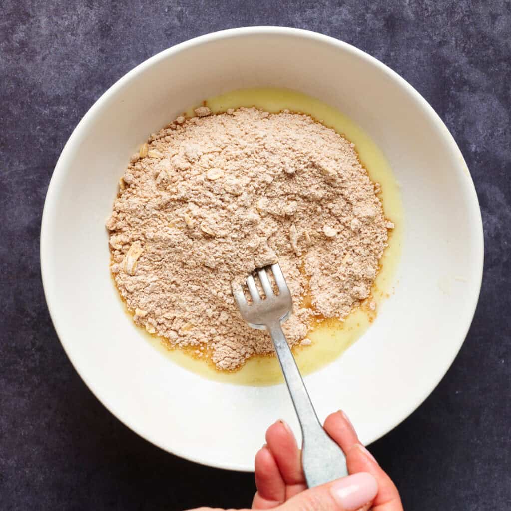 add the dry ingredients to the butter