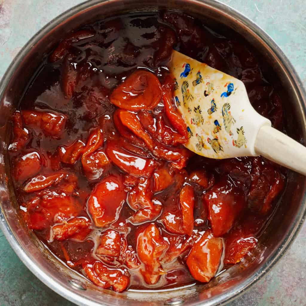 apricots after stewing for 20 minutes