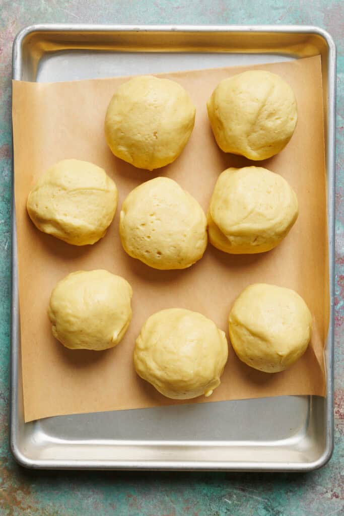 dough balls into the fridge