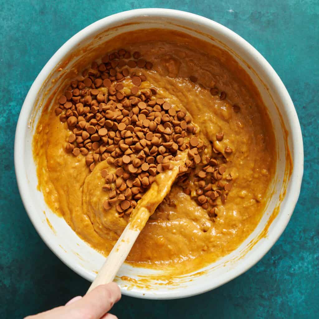 adding cinnamon chips to the batter