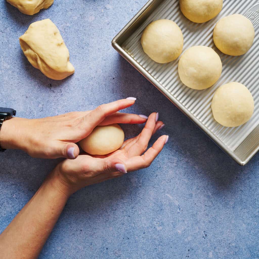 rolling dough ball