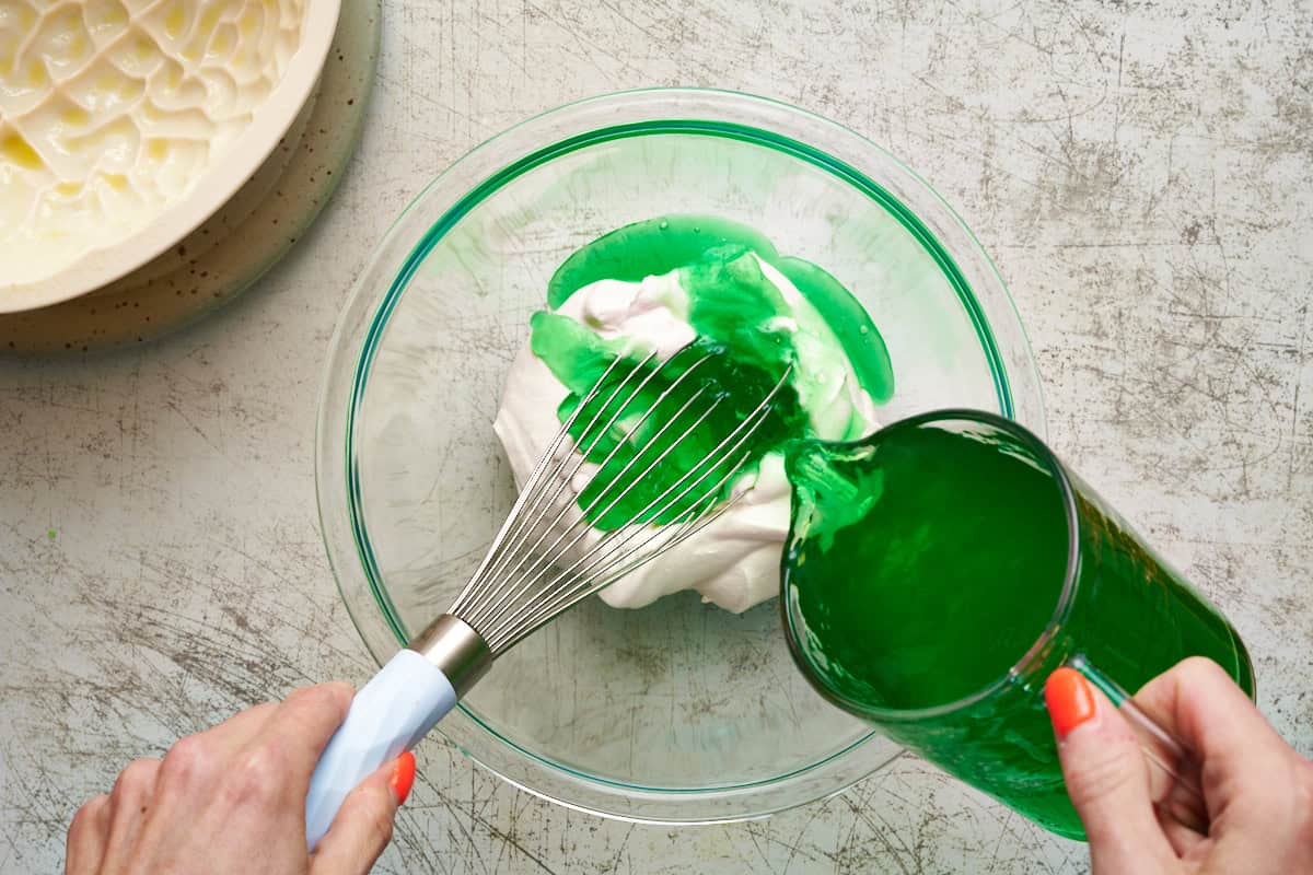 adding jello to the cool whip