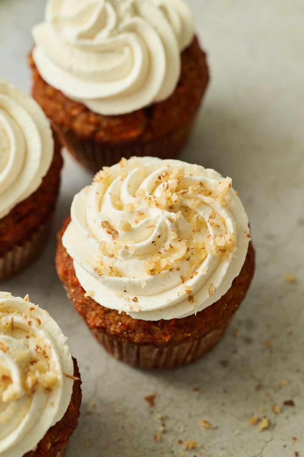 Healthy Carrot Cake Cupcakes (Keto + Gluten Free Friendly)