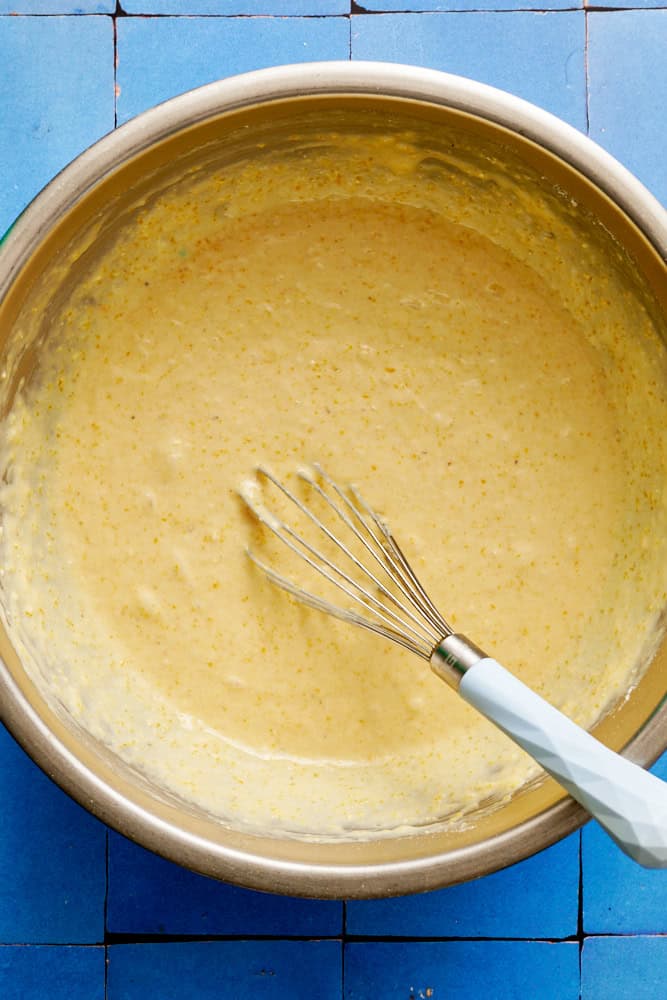 the sourdough cornbread batter