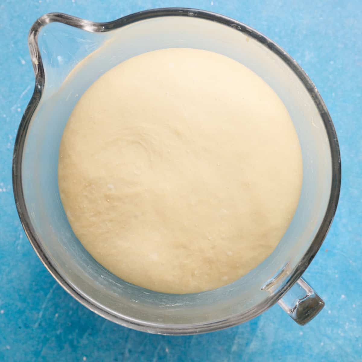 dough after it's doubled in size