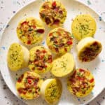 assorted egg bites on a plate