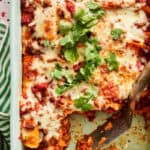 Ground Beef Enchiladas closeup