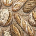 assorted breads and loaves of sourdough