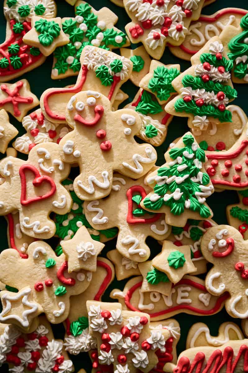sugar cookies decorated with royal icing