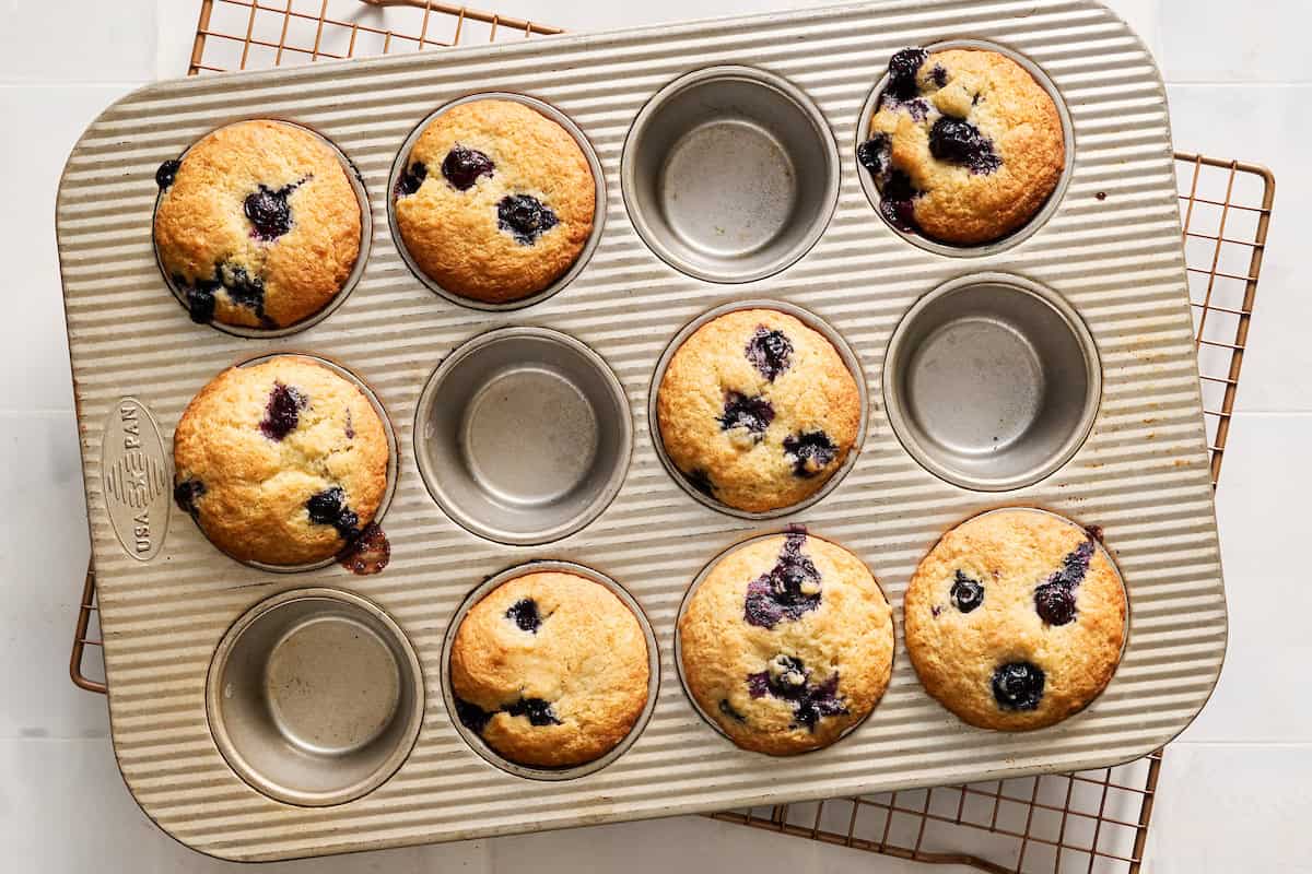muffins after baking in the oven