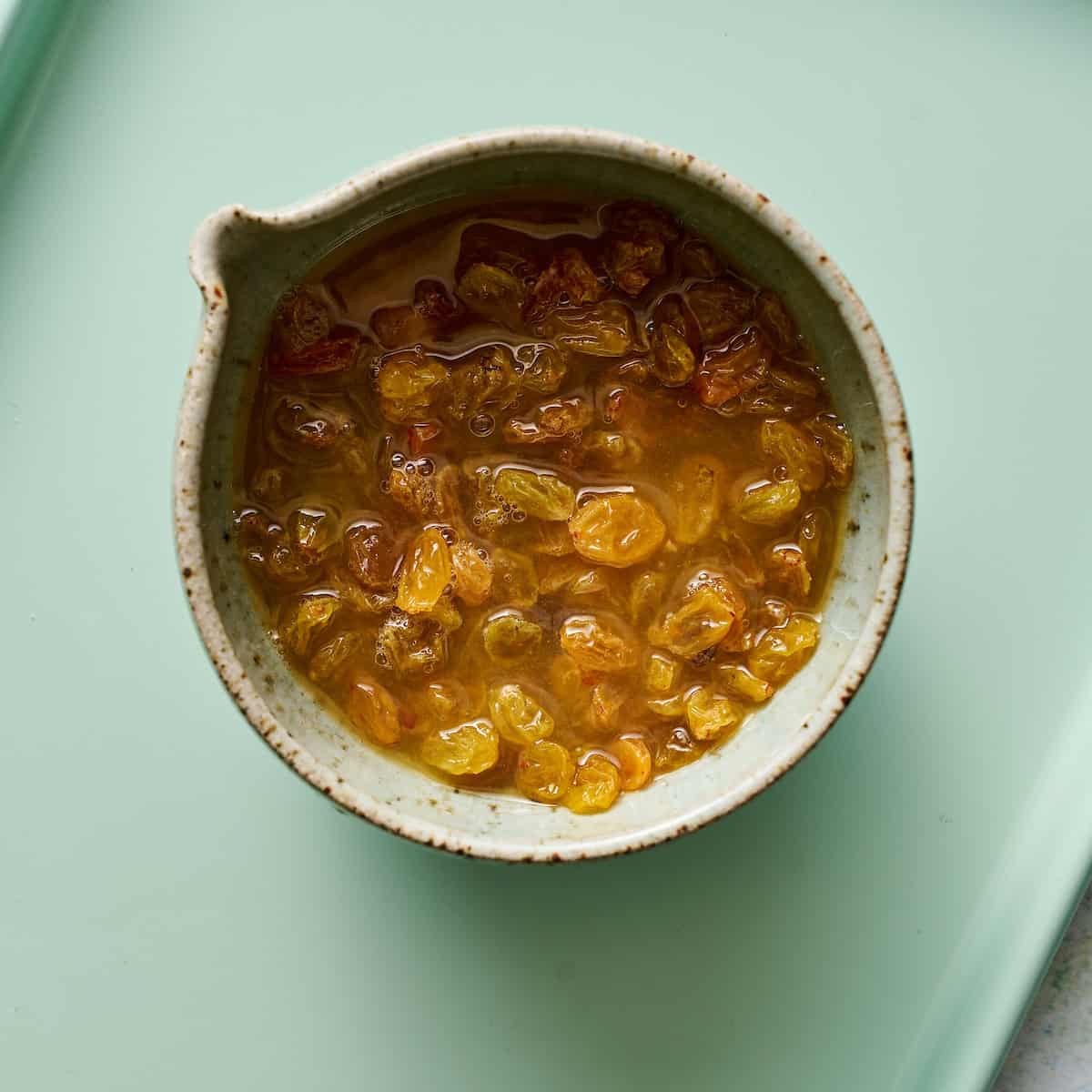 soaking raisins in orange juice